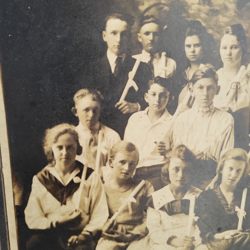Antique Cabinet Card Sepia Photo Graduation 1920's Professional Pic H 12" W 14" - Picture 2 of 12